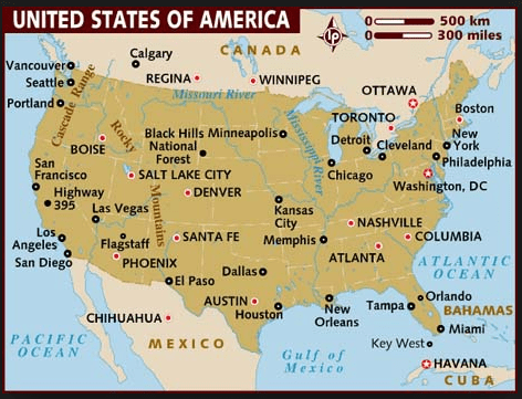 map america cities
